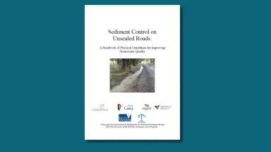 Sediment control on unsealed roads cover